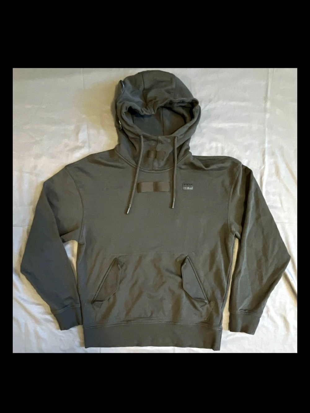 G-Star RAW Originals Utility Tactical Hoodie Mens Size S Olive Green Strap Back
